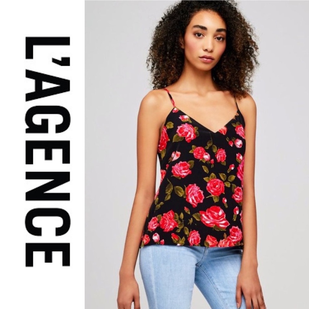 L’Agence • Jane Rose-Print Top • NWT